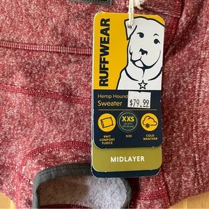 NWT Ruffwear Hemp Hound Dog Sweater XXS